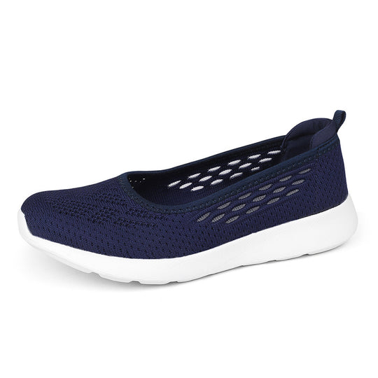 Damen Atmungsaktive Slip-On Freizeitschuhe mit elastischer Sohle EB