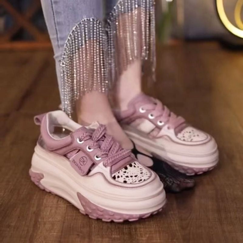Damen High-Top Sneakers mit gepolsterter Sohle und atmungsaktiver Konstruktion EB
