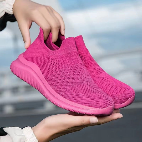 Damen Atmungsaktive Slip-On Sneakers mit stoßdämpfender Sohle EB