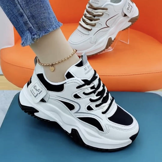 Damen Sportliche Chunky Sneaker mit atmungsaktiver Obermaterialstruktur EB