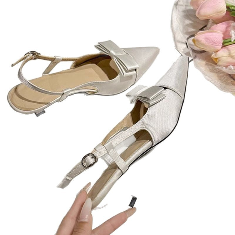 Damen Slingback-Pumps mit eleganter Schleifen-Detail EB