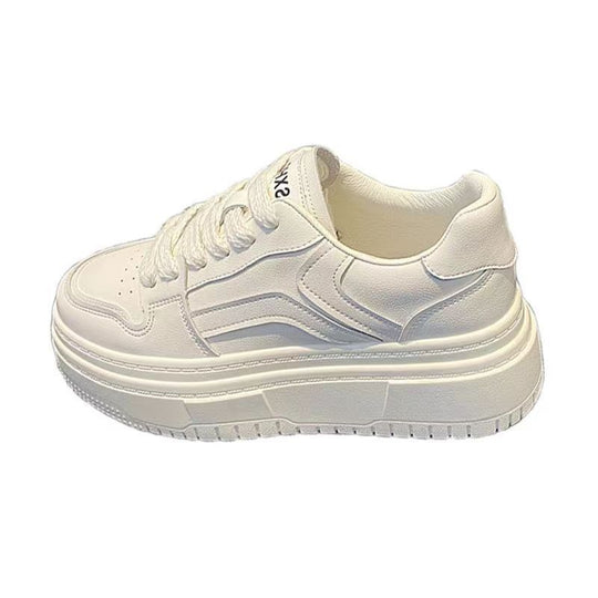Damen modische Plattform-Sneaker mit kontrastierenden Details EB
