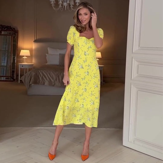 Damen Sommerkleid mit floralen Mustern EB