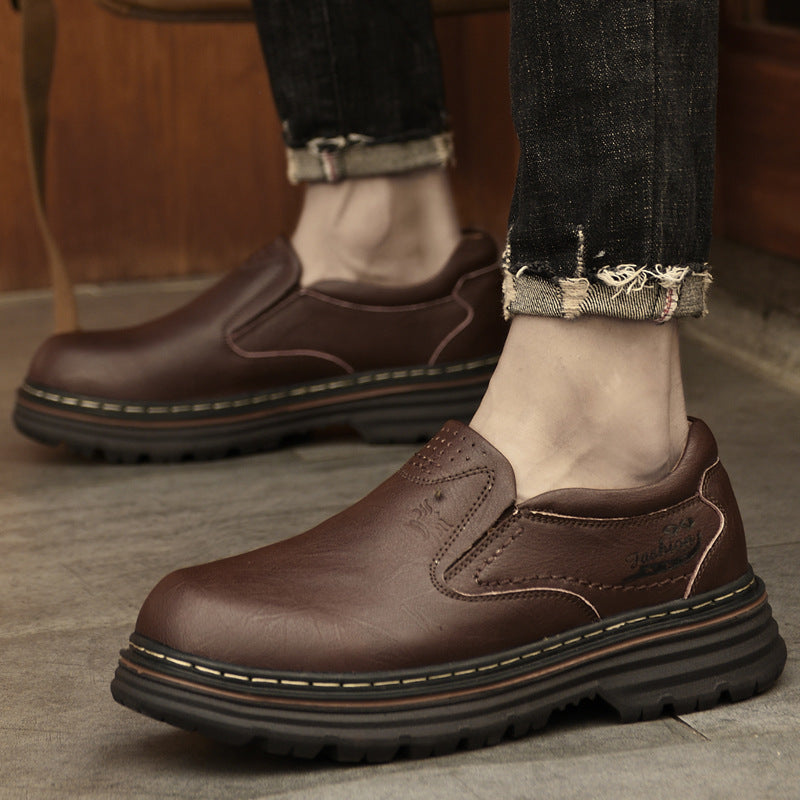 Herren Elegante Slip-On Schuhe aus hochwertigem Leder mit komfortabler Sohle EB