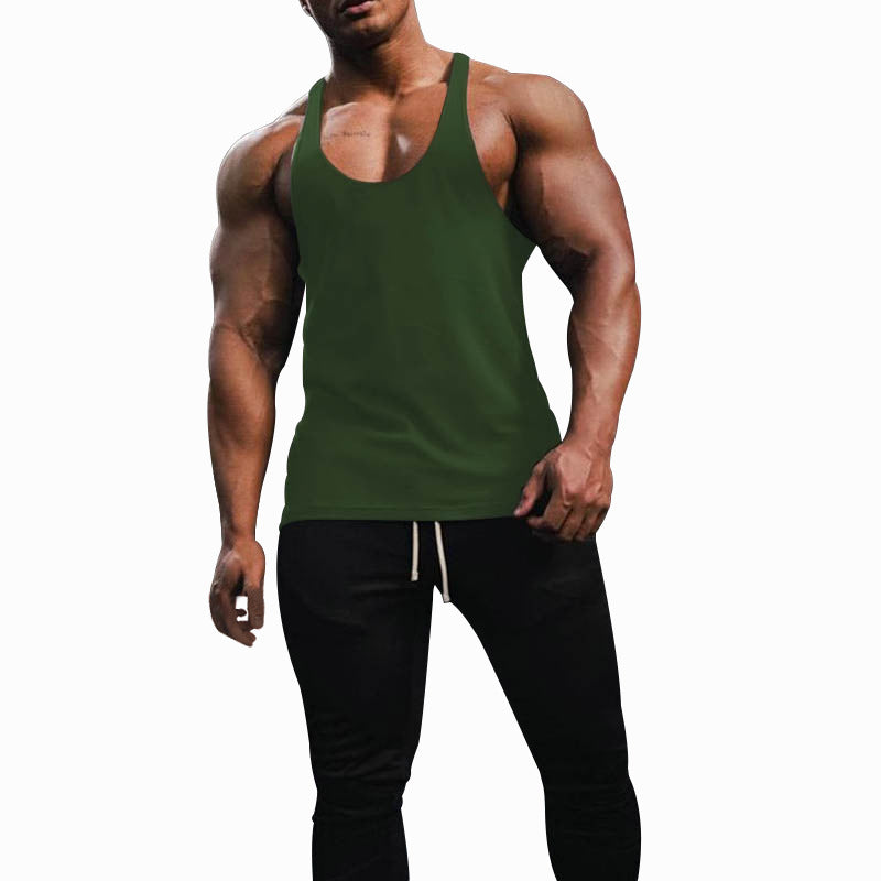 Herren Sporttanktop mit racerback Design und atmungsaktiver Baumwolle EB