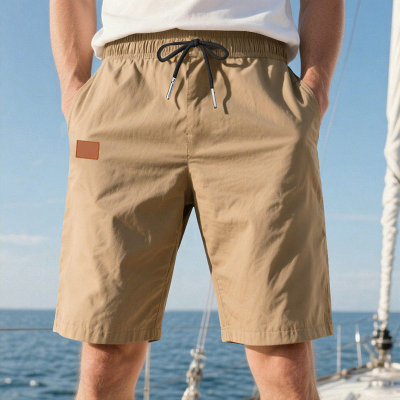 Herren nan schnelltrocknende Badeshorts im Bermuda-Schnitt mit elastischem Bund und Kordelzug EB