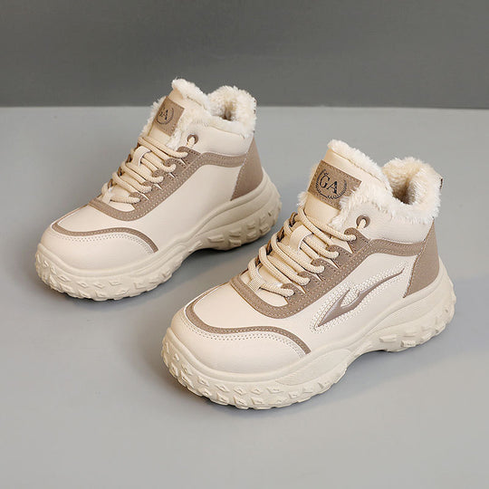 Damen Hohe Sneakers mit kuscheligem Innenfutter und rutschfester Sohle EB
