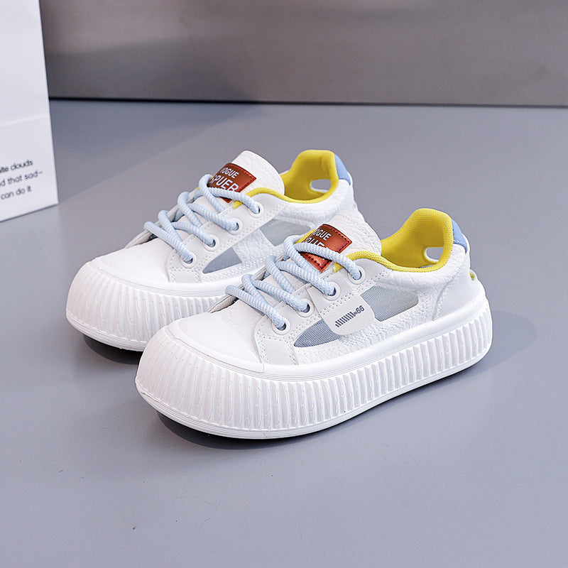 Damen modische Sneakers mit hochgezogener Sohle und atmungsaktiver Struktur EB