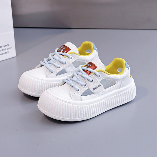Damen modische Sneakers mit hochgezogener Sohle und atmungsaktiver Struktur EB
