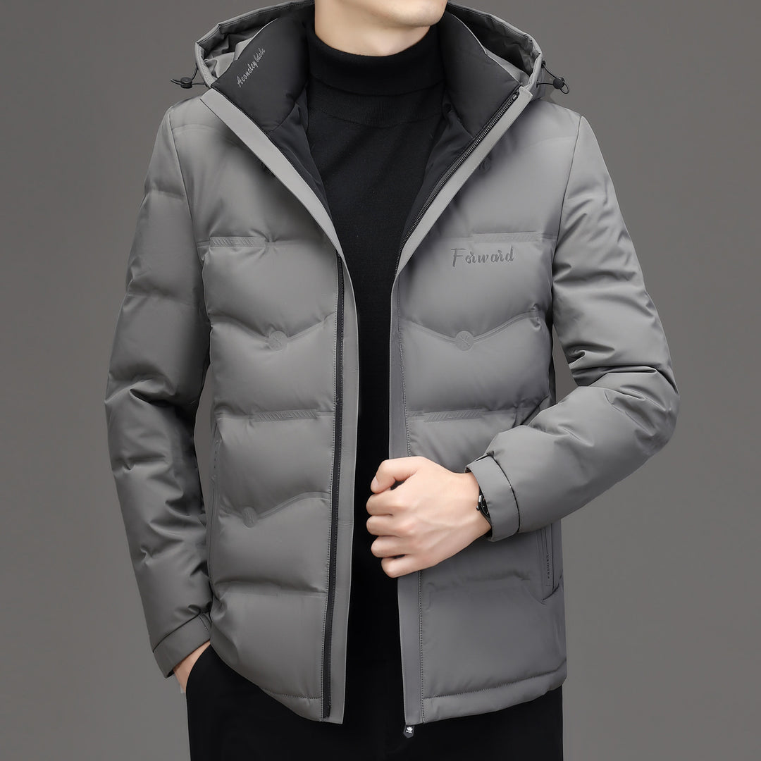 Herren Steppjacke mit Kapuze und schlanker Thermofütterung EB