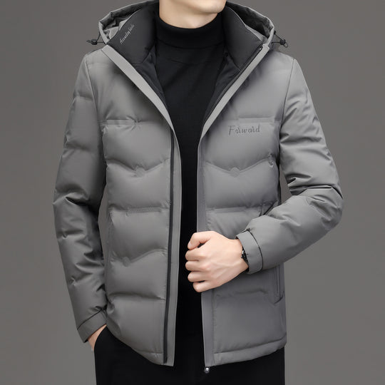Herren Steppjacke mit Kapuze und schlanker Thermofütterung EB