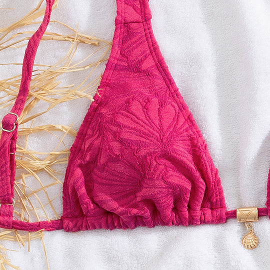 Damen Triangel-Bikini mit floralem Design EB