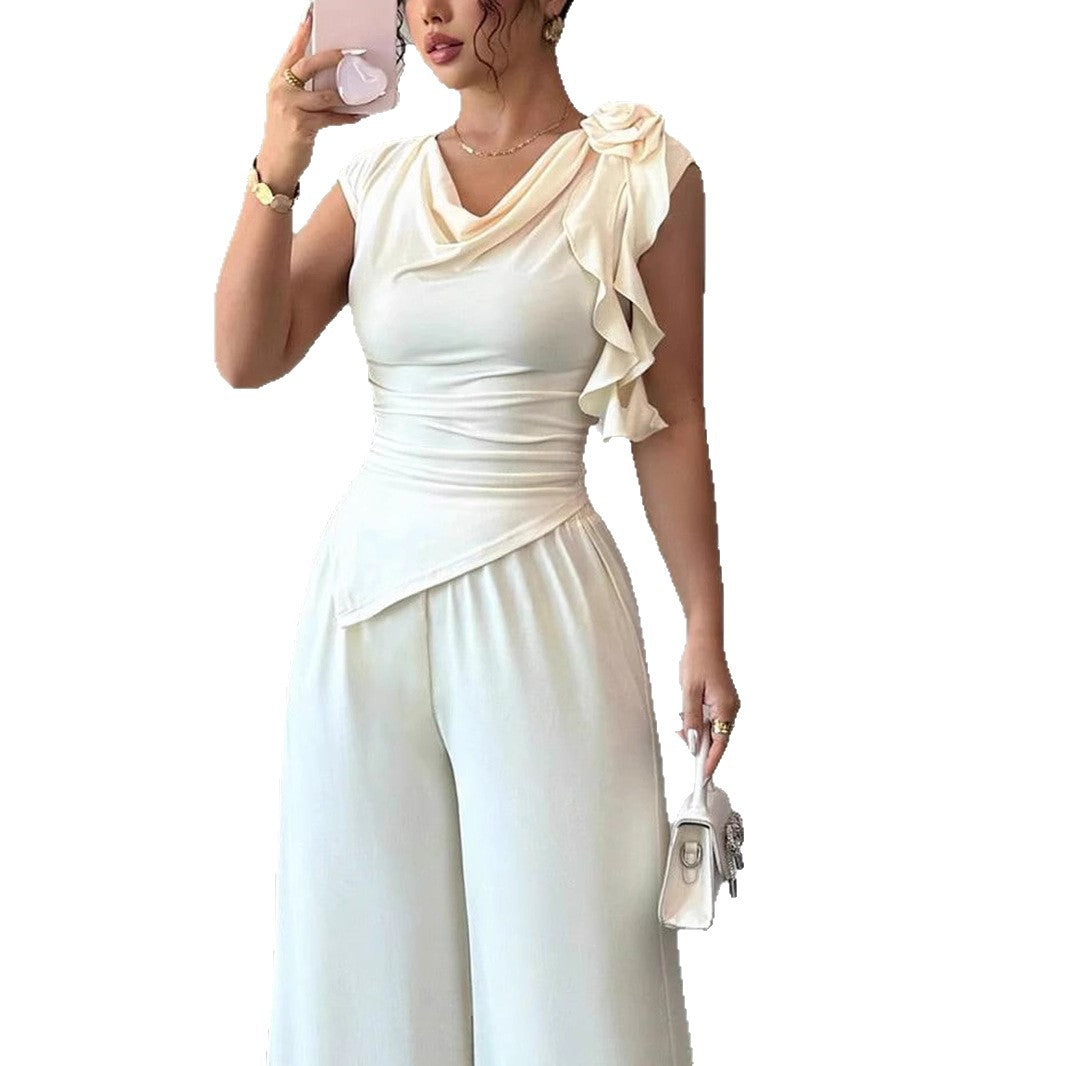 Damen Elegantes Jumpsuit mit Rüschendetails EB