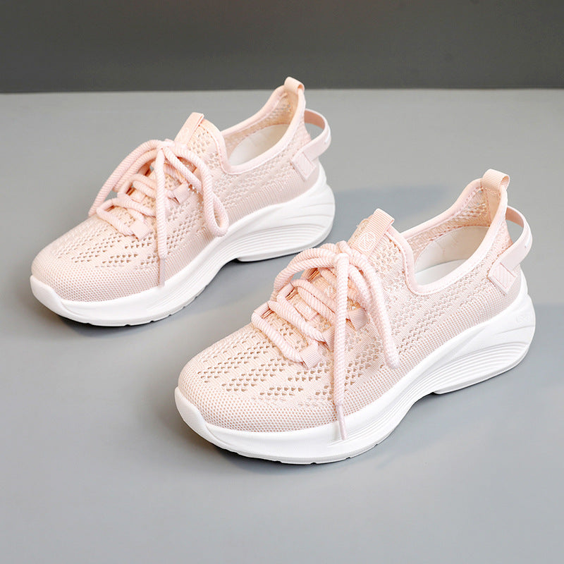 Damen moderne Sneakers mit atmungsaktiver Mesh-Oberfläche und dämpfendem Sohlenprofil EB