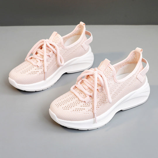 Damen moderne Sneakers mit atmungsaktiver Mesh-Oberfläche und dämpfendem Sohlenprofil EB