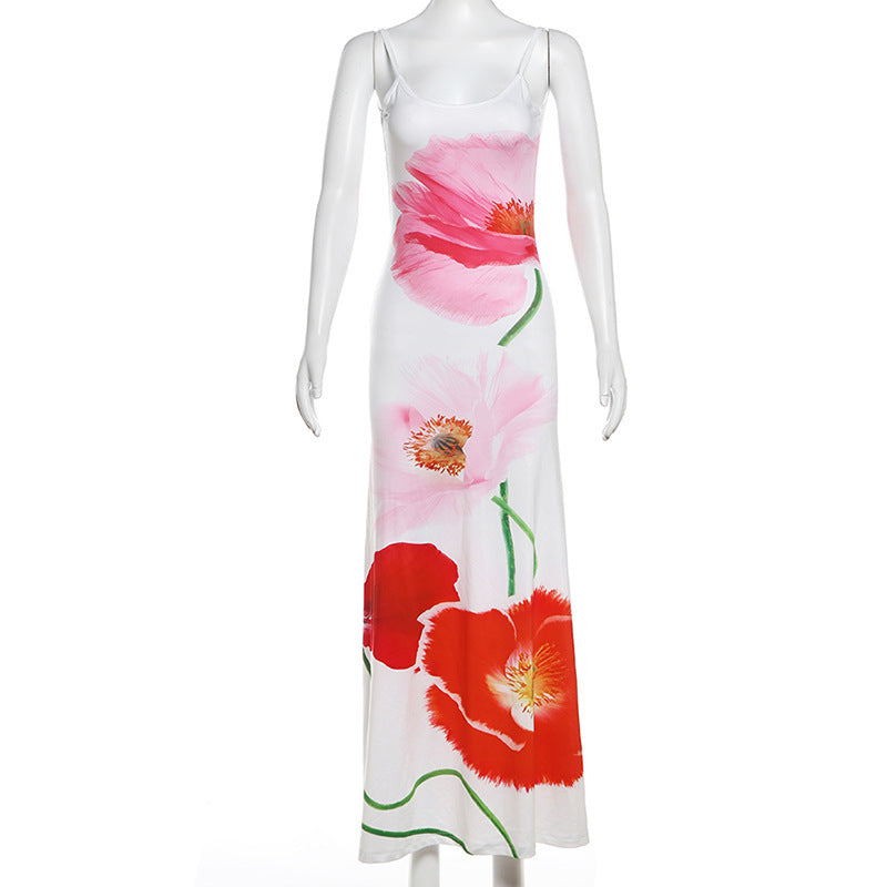 Damen Maxikleid mit floralem Muster EB