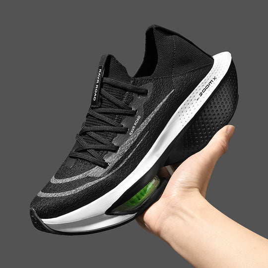Herren hochdämpfender Straßenlaufschuh mit sichtbarer Luftkammer und nahtlosem Strickoberteil EB