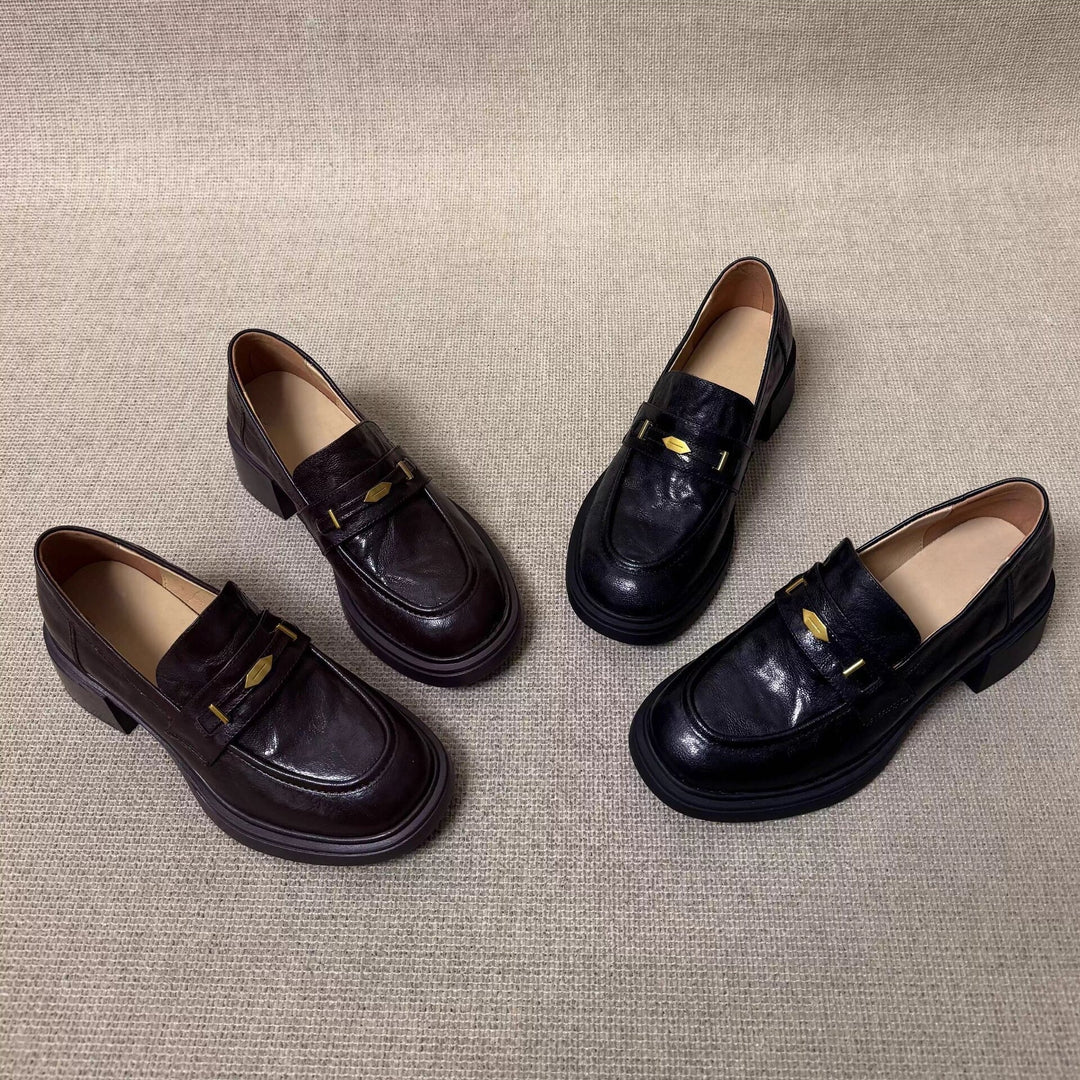 Damen Mokassins mit eleganter Schnallenapplikation und rutschfester Sohle EB
