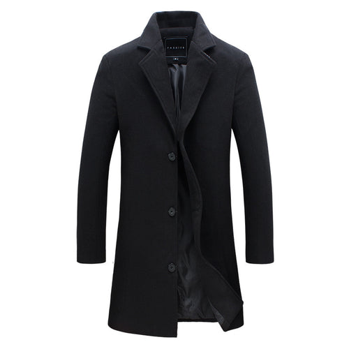 Herren Eleganter Wollmantel mit modernem Schnitt und warmer Innenausstattung EB