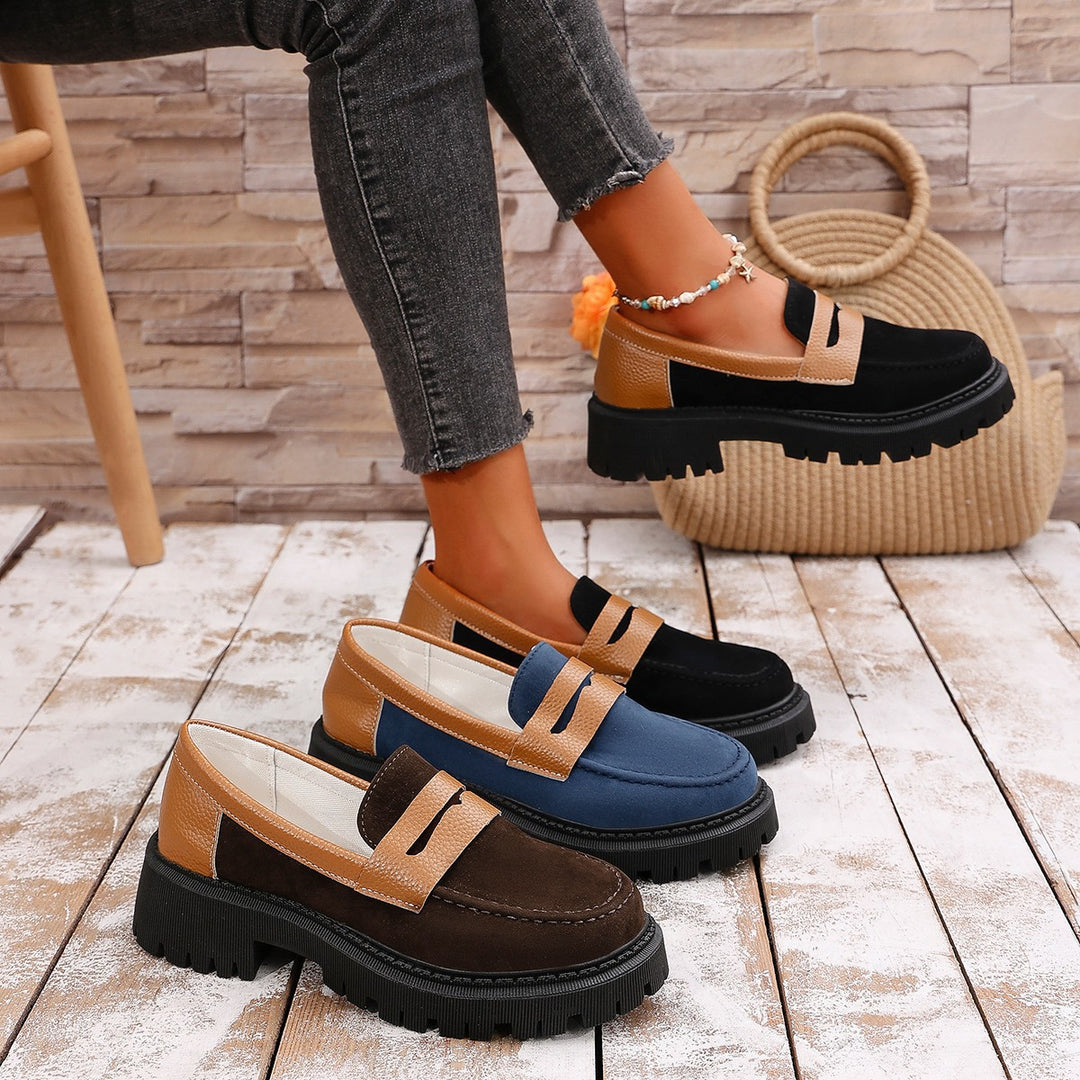 Damen Komfortable Mokassin-Schuhe mit stabiler Gummisohle EB