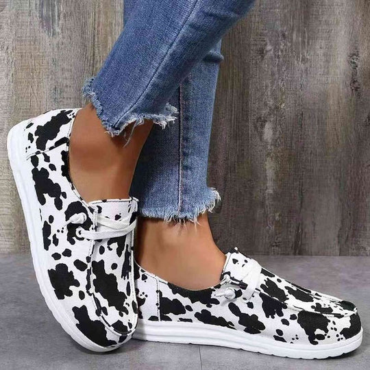 Damen Freizeit-Slip-On Schuhe mit elastischen Schnürdetails und rutschfester Sohle EB