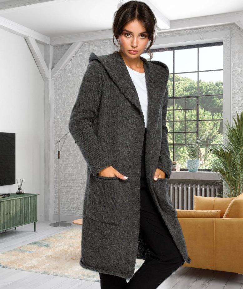 Damen langer Strickmantel EB