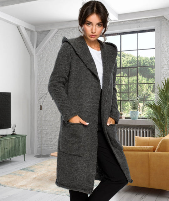 Damen langer Strickmantel EB
