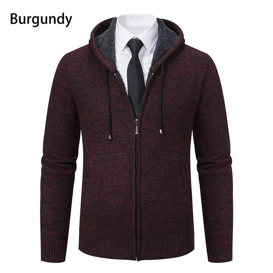 Herren Strickjacke mit modernem Schnitt und praktischem Reißverschluss EB