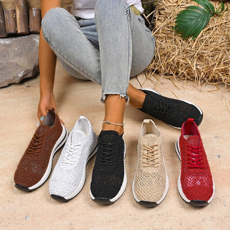 Damen Atmungsaktive Sneakers aus Netzmaterial EB