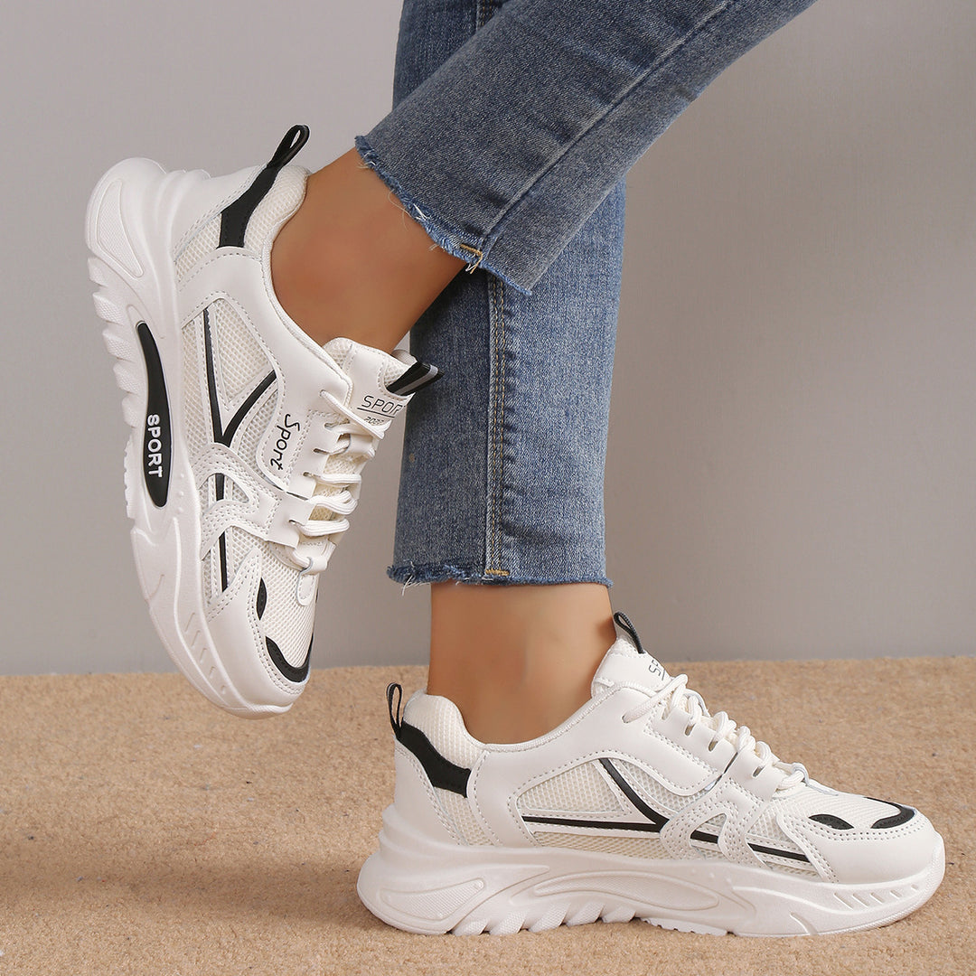 Damen Sportliche Komfort-Sneaker mit atmungsaktiver Mesh-Oberfläche EB