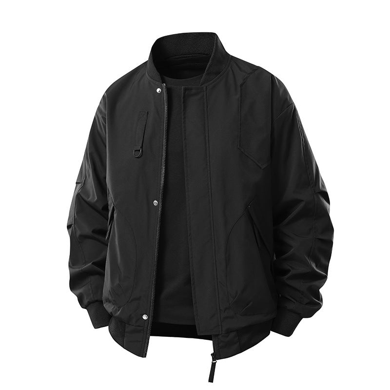Men's  technical insulated bomber jacket with utility pockets and zip closure EB