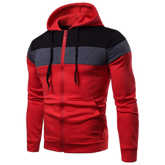 Herren modische Kapuzenjacke mit Farbblockdesign EB