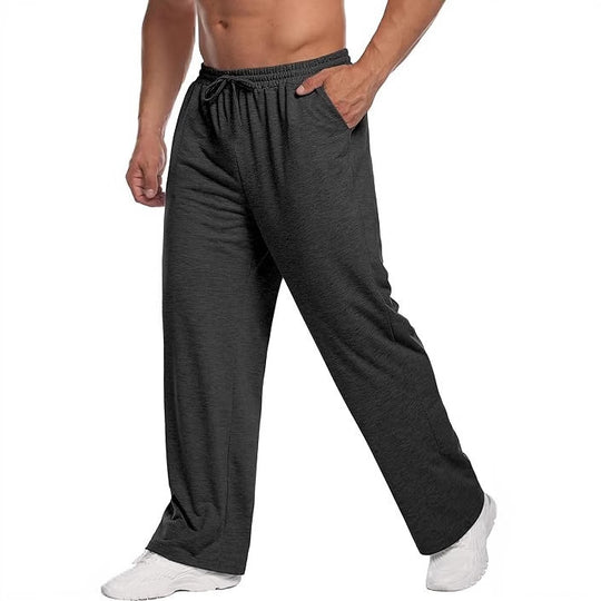 Herren nan locker fallende Loungehose aus softem Jersey mit Kordelzug, elastischem Bund und geradem Bein EB