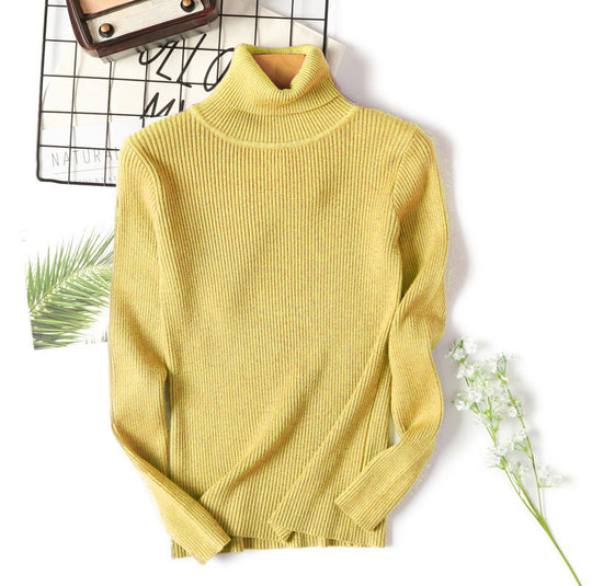 Damen Rollkragenpullover im feinen Rippenstrick EB