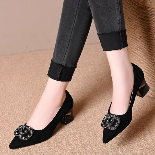 Damen Elegante Pumps mit Schmuckapplikation EB