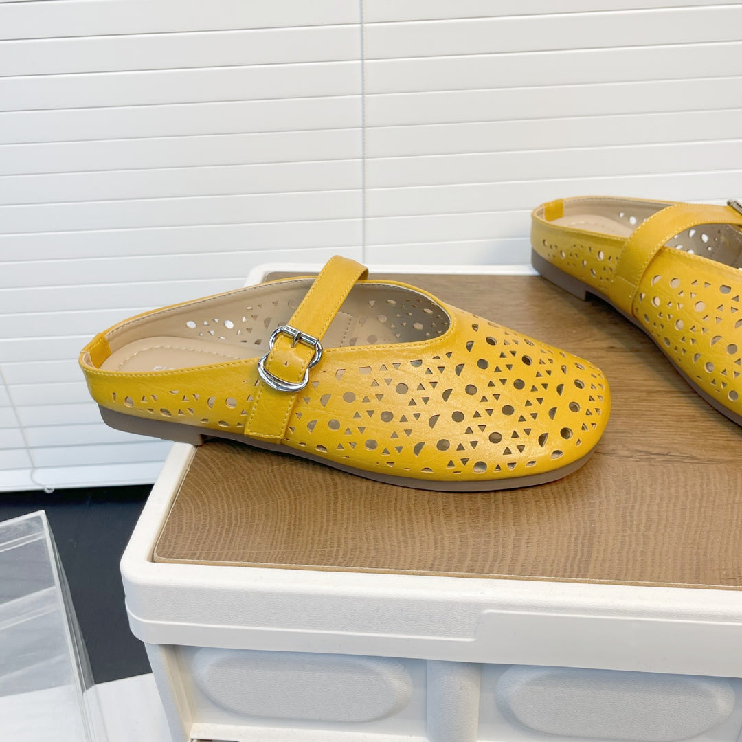 Damen Clogs mit modischem Durchbruchsdesign und verstellbarem Riemen EB