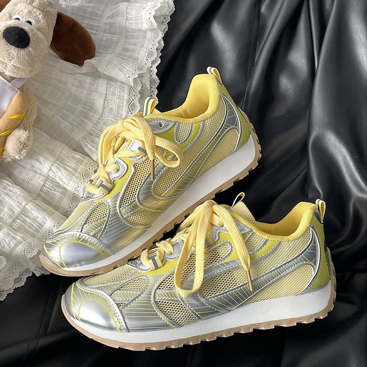 Damen Sportliche Lauf-Sneaker mit atmungsaktiver Mesh-Oberfläche und stoßdämpfender Sohle EB