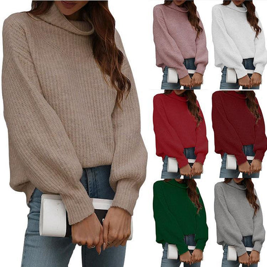 Damen Großer, gemütlicher Pullover mit weichem Rollkragen EB
