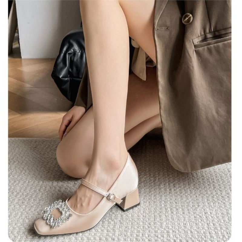 Damen elegante Slingback Pumps mit funkelndem Strassverzierungen EB