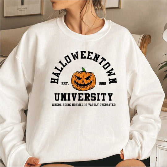 Damen Sweatshirt mit kreativem Halloween-Design und bequemer Passform EB