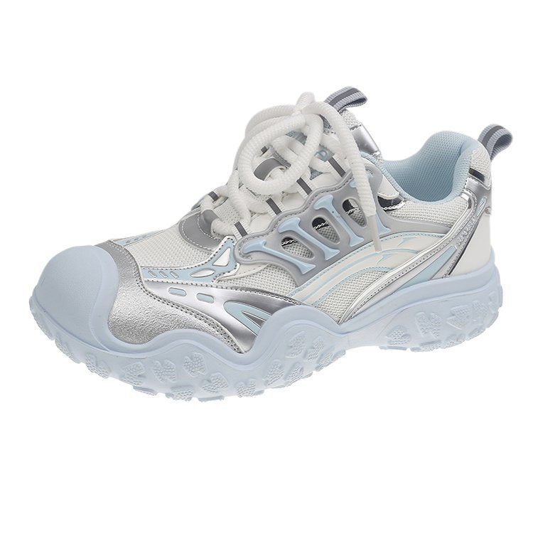Damen sportliche Lauf-Sneaker mit atmungsaktiver Mesh-Oberfläche und robustem Sohlenprofil EB