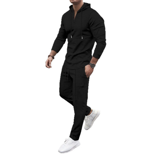Herren sportliches Hoodie und Jogginghose Set mit atmungsaktiver Struktur EB