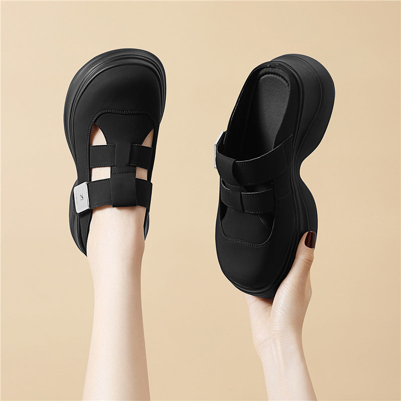 Damen Modische Komfort-Schuhe mit verstellbaren Riemen EB
