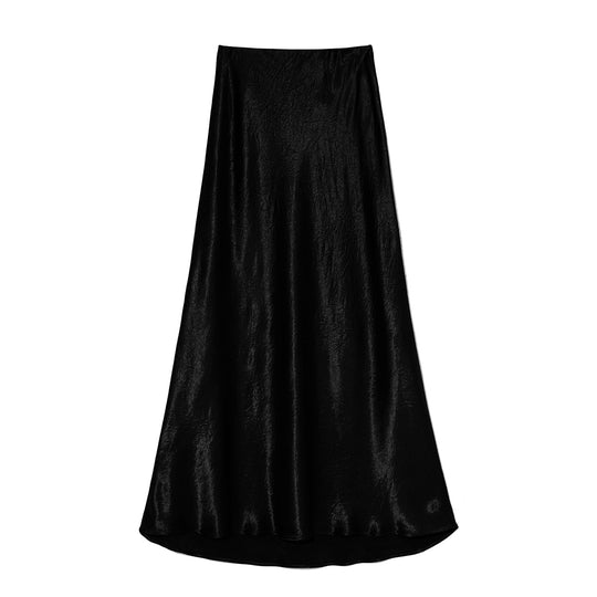Damen Eleganter Maxirock aus satinierter Viskose EB