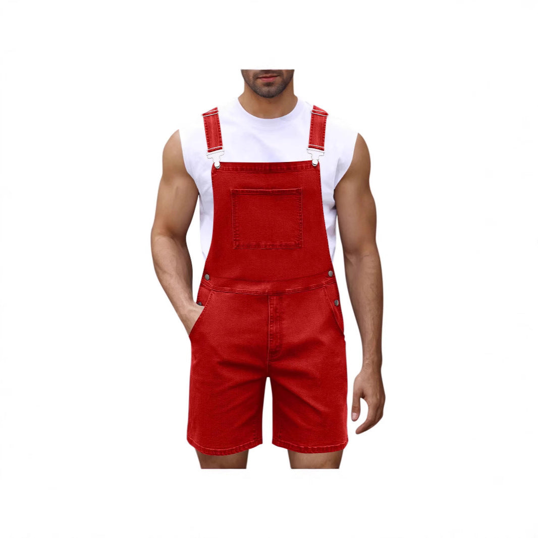 Herren Lässige Denim-Latzhose EB