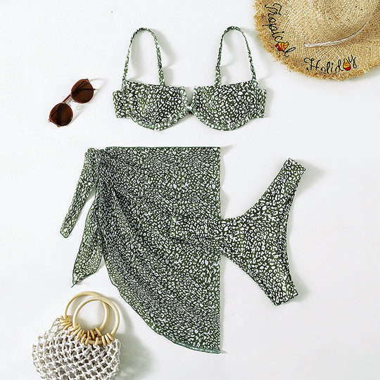 Damen Bikini Set mit umhüllendem Rock EB