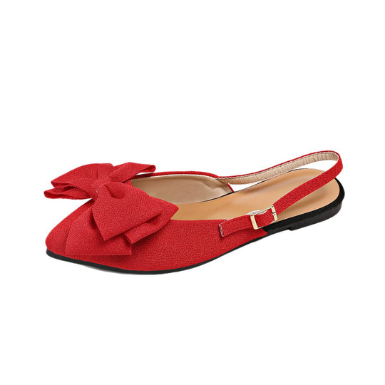 Damen elegante Ballerinas mit dekorativem Schleifen-Design EB