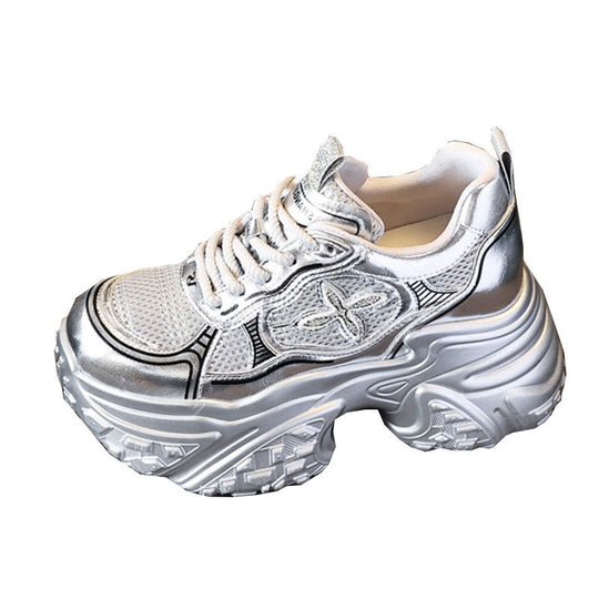 Damen Chunky Sneakers mit voluminösem Profil und atmungsaktiver Struktur EB