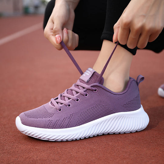 Damen Atmungsaktive Freizeitsneaker mit flexiblem Mesh-Obermaterial und rutschfester Sohle EB