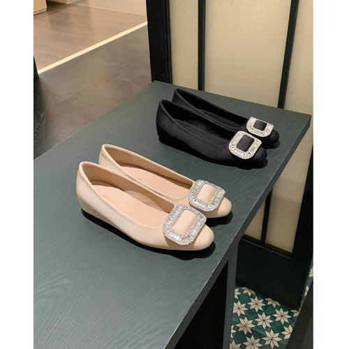 Damen Ballerinas mit elegantem Strassdetail und komfortablem Fußbett EB